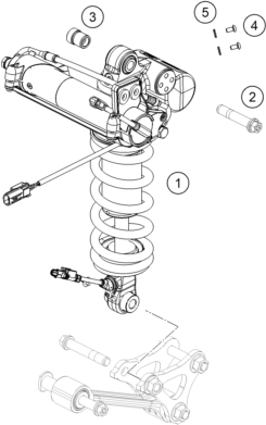 Sprängskiss: Shock Absorber – KTM BRABUS 1300 R, black 2022
