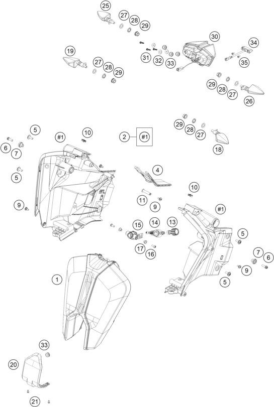 Sprängskiss: Lighting System – KTM 1290 SUPER ADVENTURE R OT 2022
