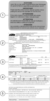 Sprängskiss: Technic Information Sticker – KTM 1290 SUPER ADVENTURE S, orange 2022
