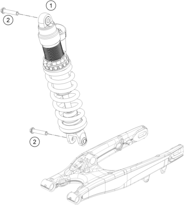 Sprängskiss: Shock Absorber – KTM 350 XCF-W 2022