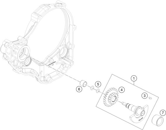 Sprängskiss: Balancer Shaft – KTM 250 SX-F 2022