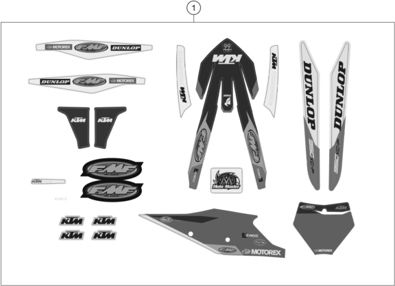 Sprängskiss: Decal – KTM 350 XC-F FACTORY EDITION 2022