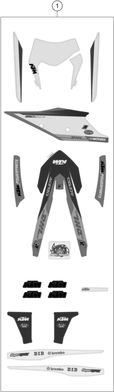 Sprängskiss: Decal – KTM 350 EXC-F FACTORY EDITION 2022