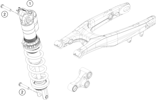 Sprängskiss: Shock Absorber – KTM 250 SX 2026
