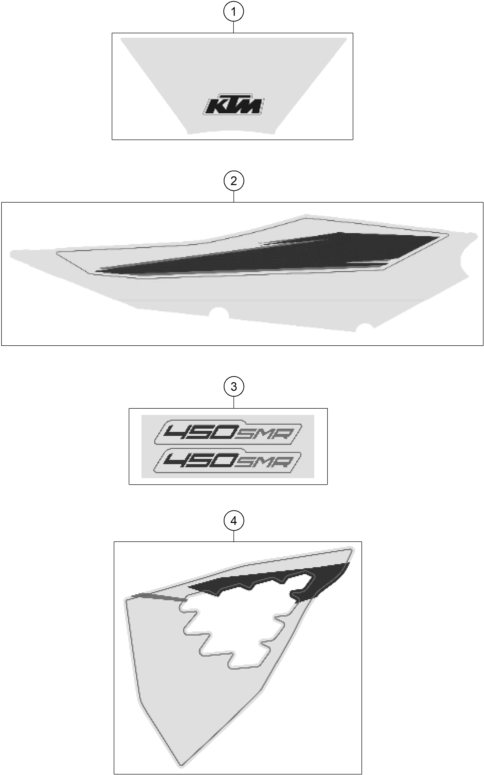 Sprängskiss: Decal – KTM 450 SMR 2022