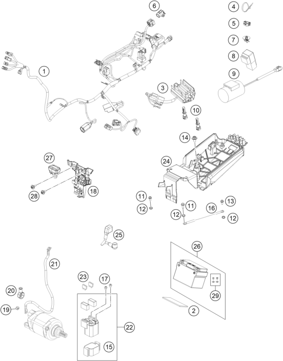 Sprängskiss: Wiring Harness – KTM 450 SMR 2023