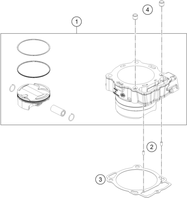 Sprängskiss: Cylinder – KTM 450 SMR 2026