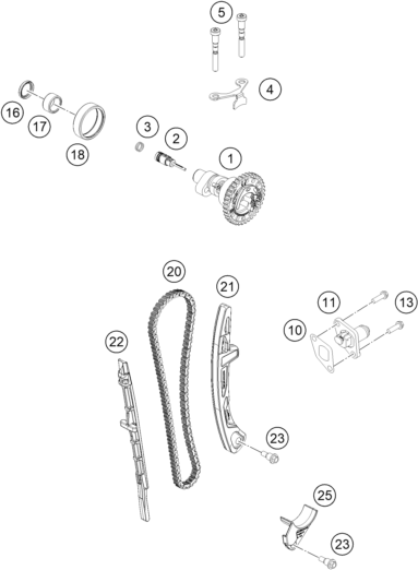 Sprängskiss: Timing Drive – KTM 450 SMR 2026