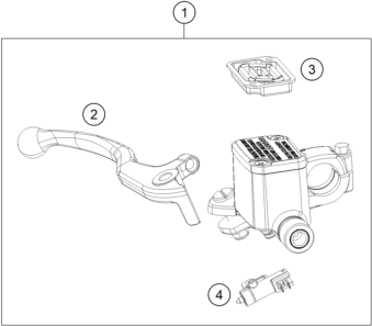 Sprängskiss: Front Brake Control – KTM RC 200, black ABS - B.D. 2022