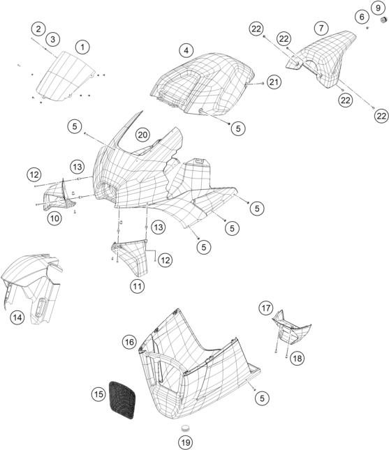 Sprängskiss: Cover – KTM RC 8C 2022