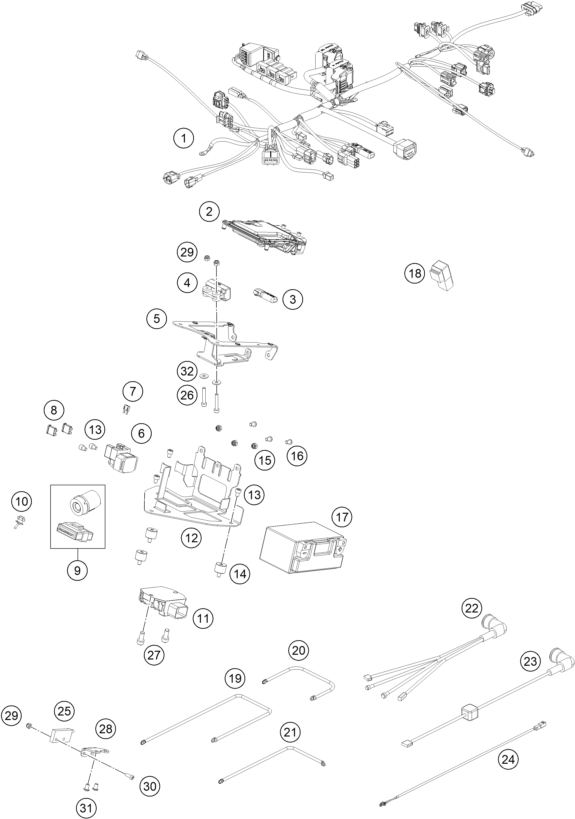 Sprängskiss: Wiring Harness – KTM RC 8C 2022