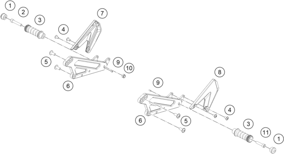 Sprängskiss: Footpegs – KTM RC 8C 2022