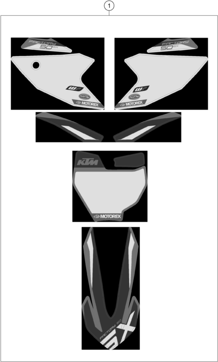 Sprängskiss: Decal – KTM 50 SX FACTORY EDITION 2023