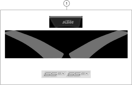 Sprängskiss: Decal – KTM 65 SX 2023