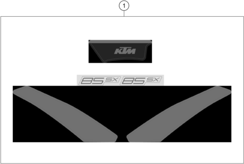 Sprängskiss: Decal – KTM 85 SX 17/14 2023