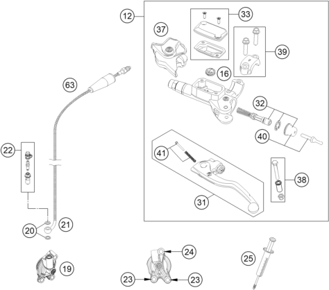 Sprängskiss: Clutch Control – KTM 150 XC-W 2026