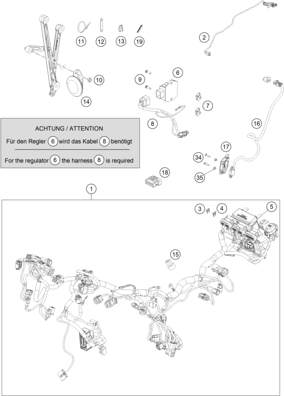 Sprängskiss: Wiring Harness – KTM 690 SMC R 2022