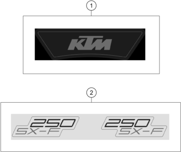 Sprängskiss: Decal – KTM 250 SX-F CKD 2023