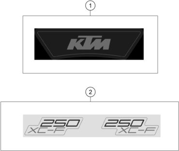 Sprängskiss: Decal – KTM 250 XC-F 2023