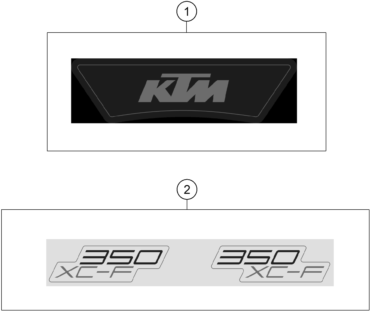 Sprängskiss: Decal – KTM 350 XC-F 2023
