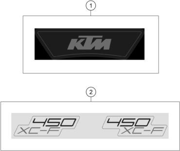 Sprängskiss: Decal – KTM 450 XC-F 2023