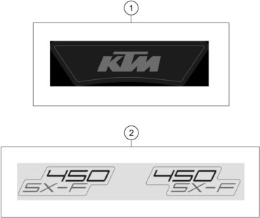 Sprängskiss: Decal – KTM 450 SX-F 2023