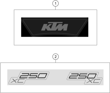Sprängskiss: Decal – KTM 250 XC 2023