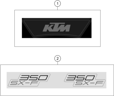 Sprängskiss: Decal – KTM 350 SX-F IKD 2024