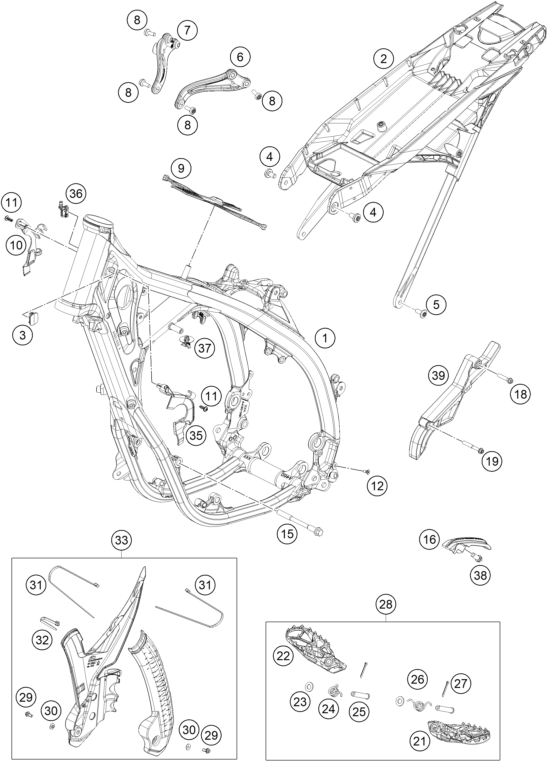 Sprängskiss: Frame – KTM 250 XC 2023