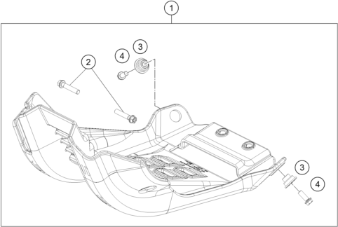 Sprängskiss: Engine Guard – KTM 150 XC-W 2026