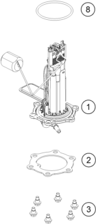 Sprängskiss: Fuel Pump – KTM 200 DUKE, blue, ABS-CKD 2026