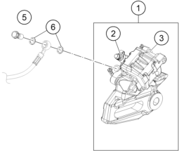 Sprängskiss: Rear Brake Caliper – KTM 200 DUKE, blue, w/o ABS - B.D. 2026