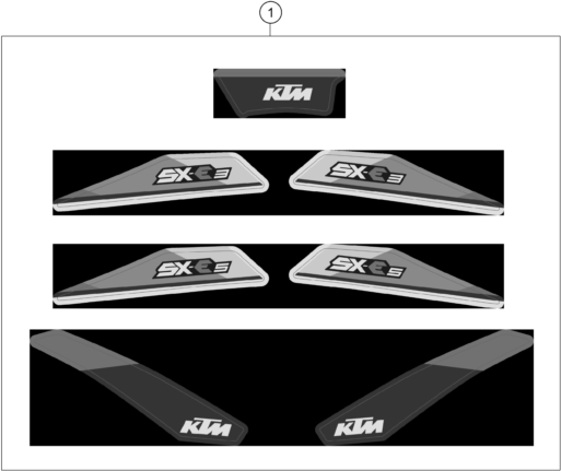 Sprängskiss: Decal – KTM SX-E 3 2023