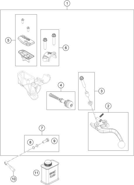Sprängskiss: Rear Brake Control – KTM SX-E 3 2023