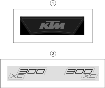 Sprängskiss: Decal – KTM 300 XC 2023