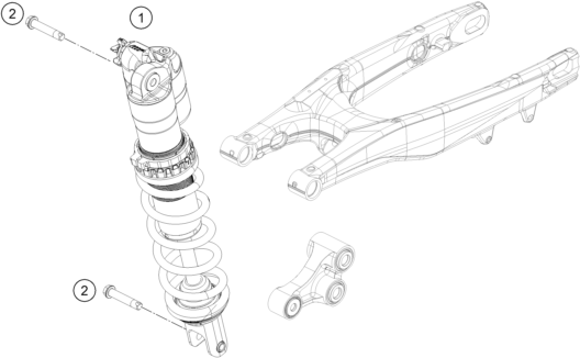 Sprängskiss: Shock Absorber – KTM 450 SMR 2023