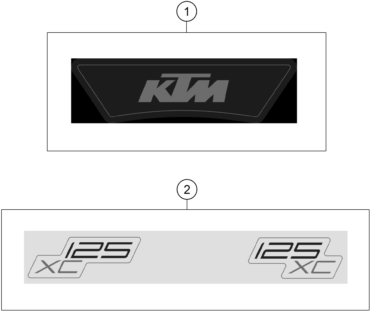 Sprängskiss: Decal – KTM 125 XC 2023