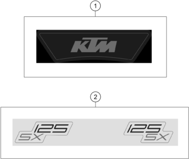 Sprängskiss: Decal – KTM 125 SX 2023