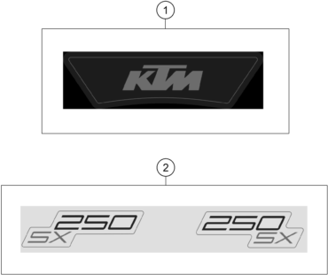 Sprängskiss: Decal – KTM 250 SX 2023