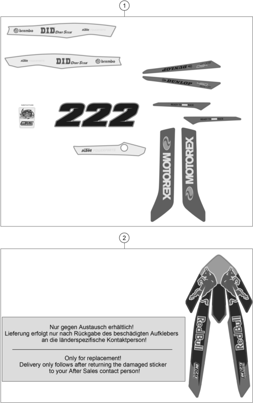 Sprängskiss: Decal – KTM 450 SX-F FACTORY EDITION 2023