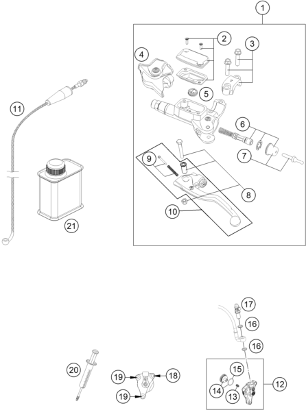 Sprängskiss: Clutch Control – KTM 450 XCF-W 2023