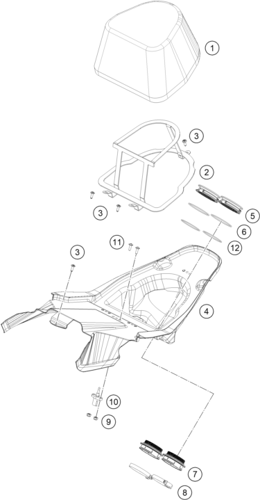 Sprängskiss: Air Filter – KTM RC 8C 2023