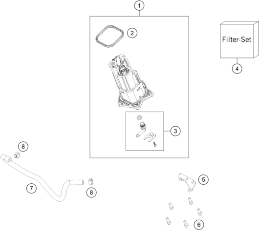Sprängskiss: Fuel Pump – KTM RC 8C 2023