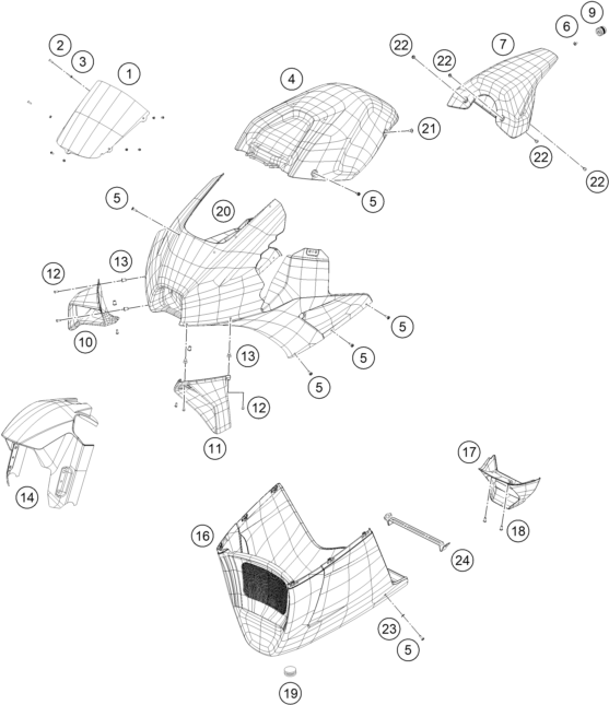 Sprängskiss: Cover – KTM RC 8C 2023