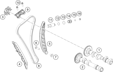 Sprängskiss: Timing Drive – KTM RC 8C 2023