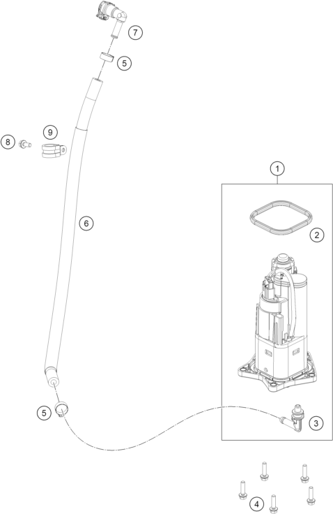Sprängskiss: Fuel Pump – KTM 790 ADVENTURE, orange - D.D. 2026