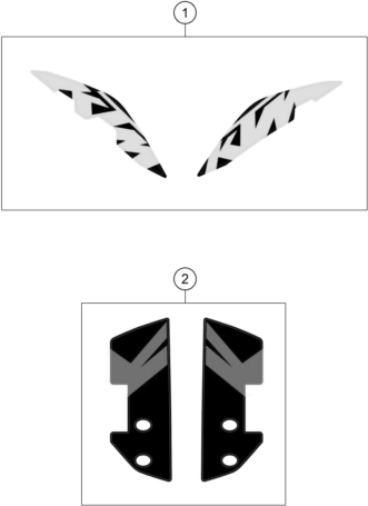 Sprängskiss: Decal – KTM 790 ADVENTURE, white - D.D. 2024