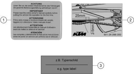 Sprängskiss: Technic Information Sticker – KTM 790 ADVENTURE, white - D.D. 2024