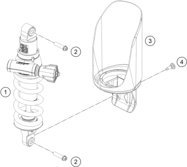 Sprängskiss: Shock Absorber – KTM 890 SMT 2023