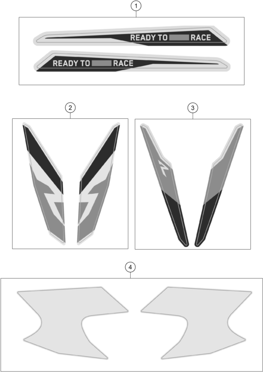 Sprängskiss: Decal – KTM 1290 SUPER ADVENTURE R OT 2024